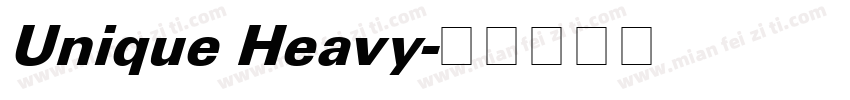 Unique Heavy字体转换